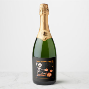 happy Halloween          Sparkling Wine Label