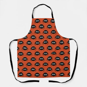 Happy Halloween Spider Pattern Apron