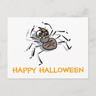 HAPPY HALLOWEEN SPIDER POSTCARD