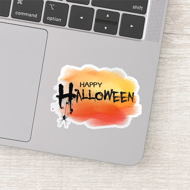 Happy halloween spider sticker  (Detail)