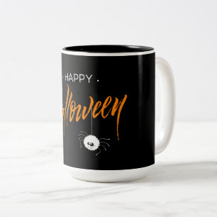 Happy Halloween Spider Two-Tone Coffee Mug