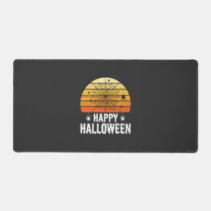 Happy Halloween Spider Web Sunset Design Desk Mat