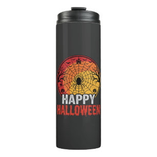 Happy Halloween Spider Web Vector Design Thermal Tumbler
