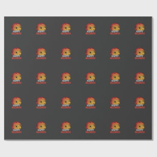 Happy Halloween Spider Web Vector Design Wrapping Paper
