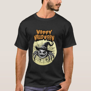 Happy Halloween Spider Witch Spider Web Scary T Sh T-Shirt