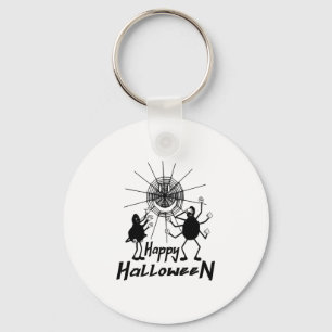 Happy Halloween, Spiders Halloween Key Ring