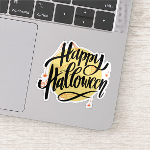 Happy halloween spiders web sticker