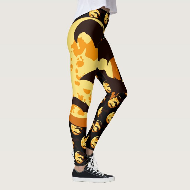 Happy Halloween Spooky Bat Leggings (Right)