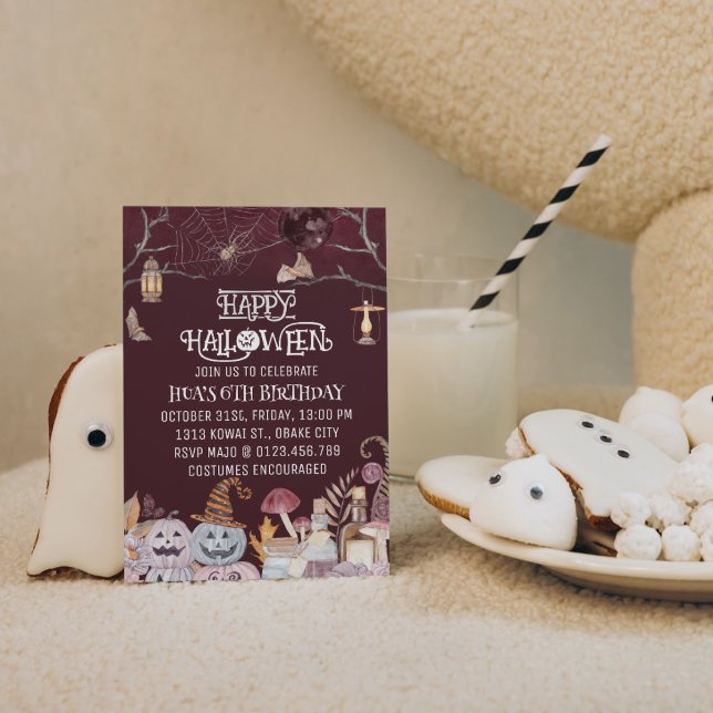 Happy Halloween Spooky Birthday Party Invitation (Creator Uploaded)