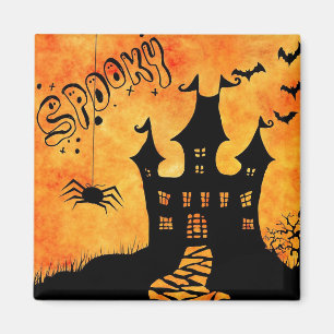 Happy Halloween Spooky Castle Magnet