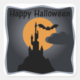 Happy Halloween Spooky Castle Sticker