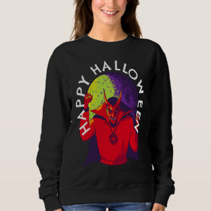 Happy Halloween Spooky Devil Satan in Full Moon Sweatshirt