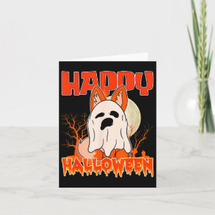 Happy Halloween Spooky Dog Halloween Ghost Dog Card