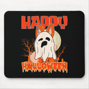 Happy Halloween Spooky Dog Halloween Ghost Dog Mouse Pad