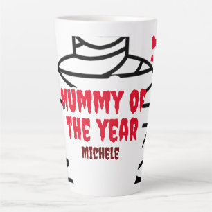 Happy Halloween Spooky family Mummy Of The Year Latte Mug