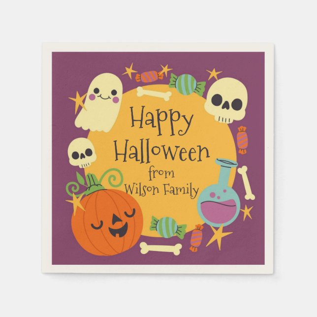 Happy Halloween Spooky Napkin (Front)