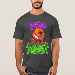Happy Halloween Spooky Pumpkin Jack O Lantern 4372 T-Shirt