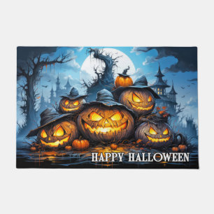 Happy Halloween Spooky Pumpkins Doormat