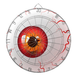 Happy Halloween! Spooky Red Eyeball Dartboard