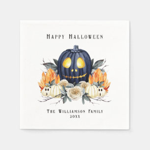 Happy Halloween Spooky Samhain Pumpkins Crystals Napkin