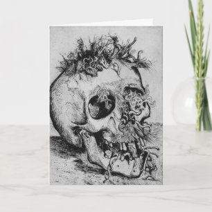 Happy Halloween Spooky Skull Card
