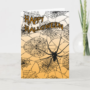 happy halloween : spooky spider : card
