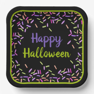 Happy Halloween Spooky Sprinkles Paper Plate