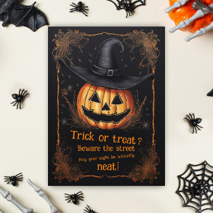 Happy Halloween Spooky Trick Or Treat Greeting Card