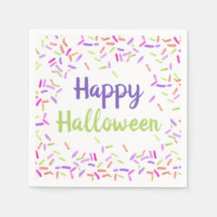 Happy Halloween Sprinkles Custom Paper Napkins