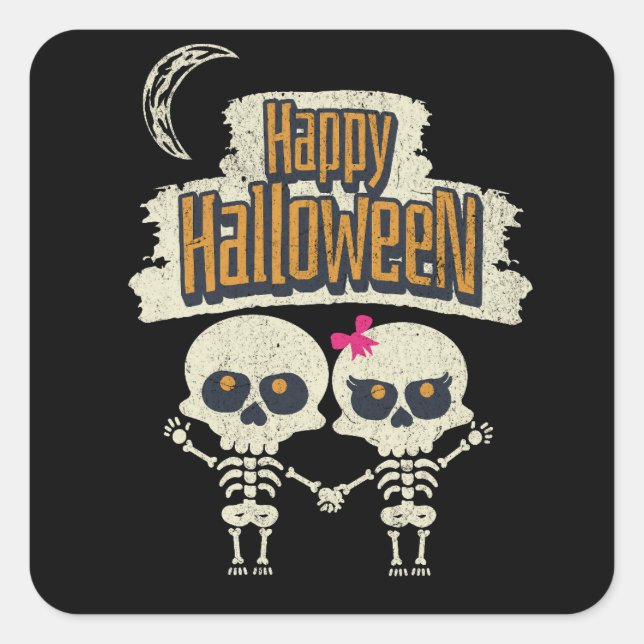 Happy Halloween Square Sticker (Front)