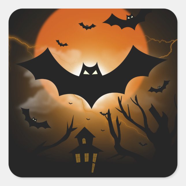 Happy Halloween Square Sticker (Front)