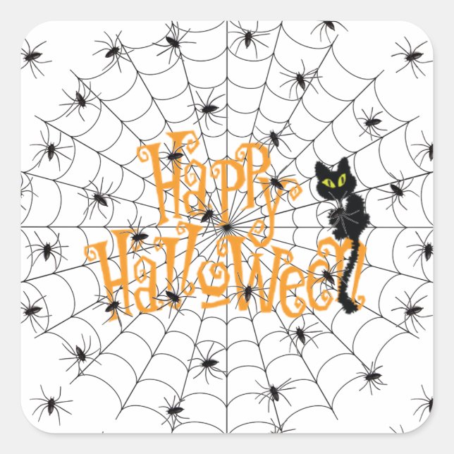 Happy Halloween Square Sticker (Front)