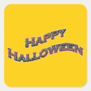 Happy Halloween Square Stickers
