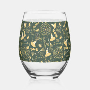 Happy Halloween Stemless Wine Glass