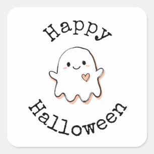 Happy Halloween Sticker - Cute Kawaii Ghost