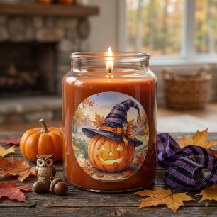 Happy Halloween Sticker - Vintage Pumpkin