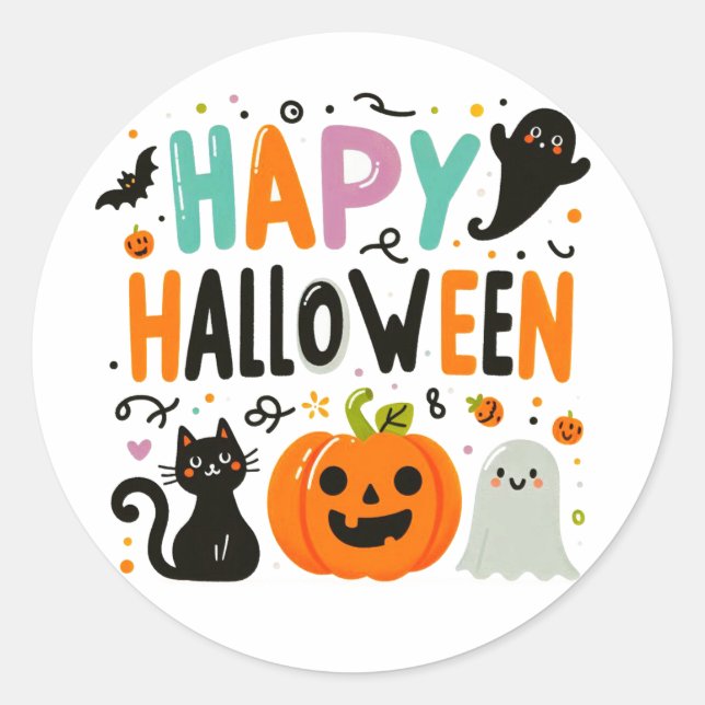 Happy Halloween Stickers  (Front)