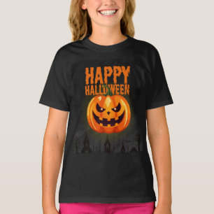 Happy Halloween SVG PNG PDF Glowing Pumpkin Spooky T-Shirt
