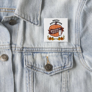 Happy Halloween T-Shirt 15 Cm Square Badge