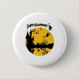 happy halloween t-shirt 6 cm round badge