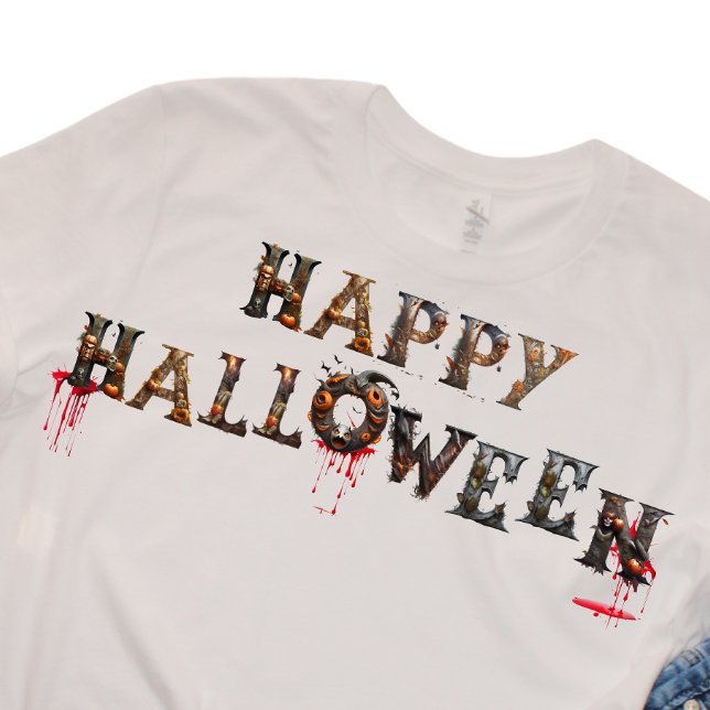 Happy Halloween T-Shirt by Posh Little Finds (Image will appear smaller on toddler's shirt as toddler's shirt is smaller.)
