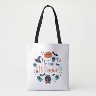 Happy Halloween T-shirt mens womans Tote Bag