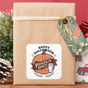 Happy Halloween T-Shirt Square Sticker