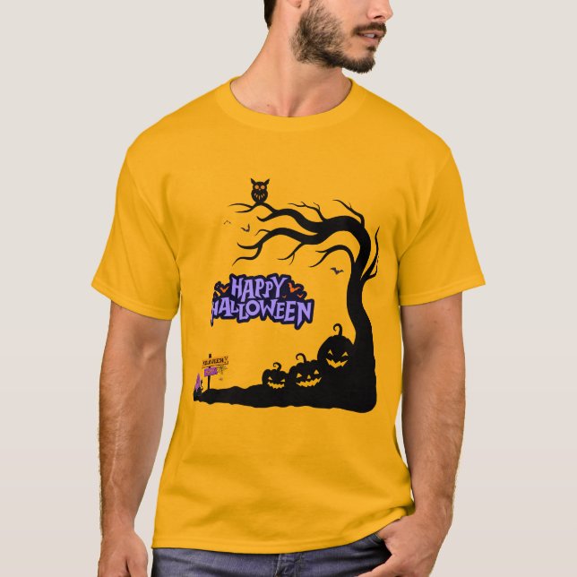 Happy Halloween T-Shirts, Funny Halloween Shirts (Front)