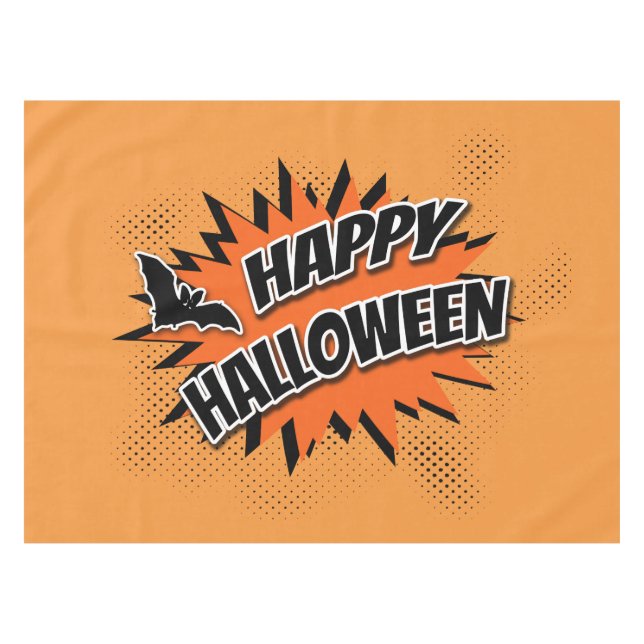 Happy Halloween Tablecloth (Front (Horizontal))
