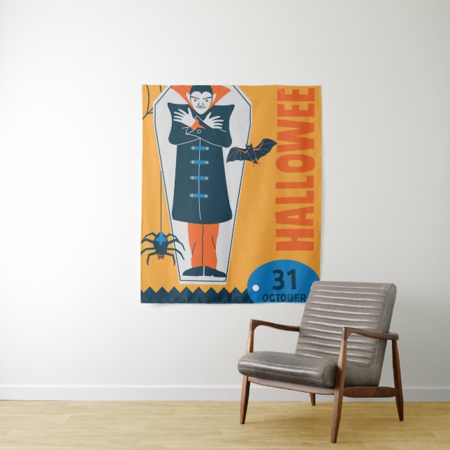  Happy Halloween Tapestry (In Situ)