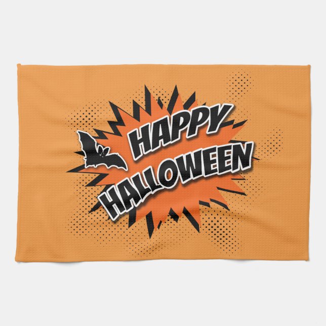 Happy Halloween Tea Towel (Horizontal)