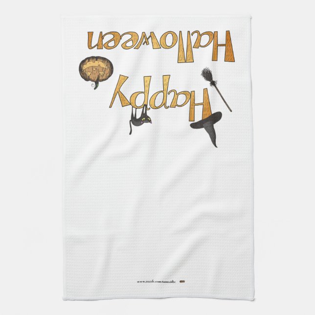 Happy Halloween Tea Towel (Vertical)