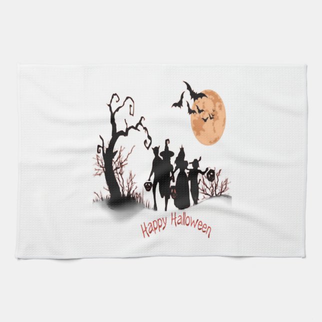Happy Halloween       Tea Towel (Horizontal)