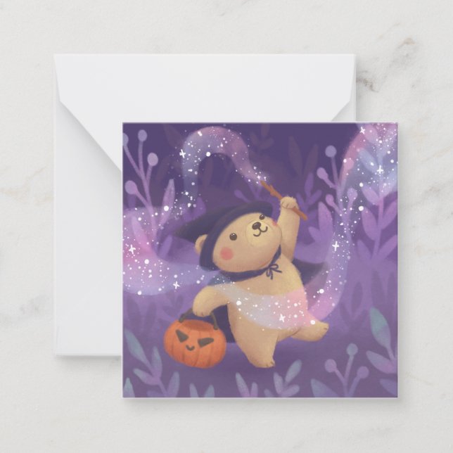 Happy Halloween: Teddy the Witch Card (Front)